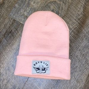 BOYS LIE light pink beanie hat